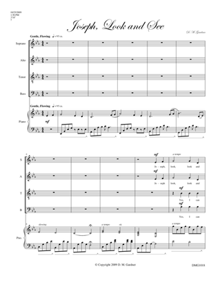 Joseph, Look and See (SATB divisi and Piano)