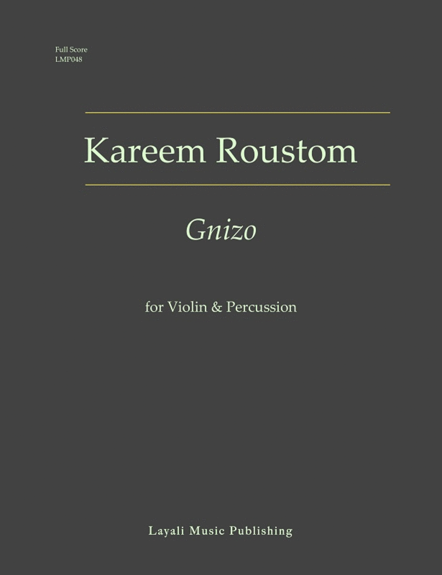 Gnizo (Violin & Percussion Parts)
