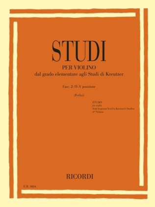 Book cover for Studies for Violin - Fasc. II: IV-V Positions