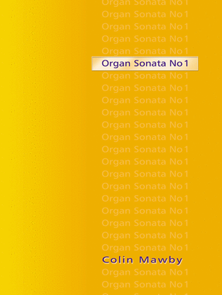 Book cover for Organ Sonata No 1