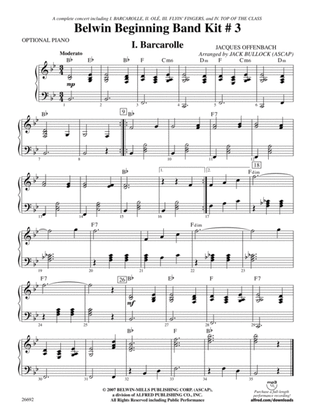 Belwin Beginning Band Kit #3: Piano Accompaniment