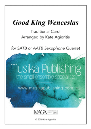 Book cover for Good King Wenceslas - for Saxophone Quartet