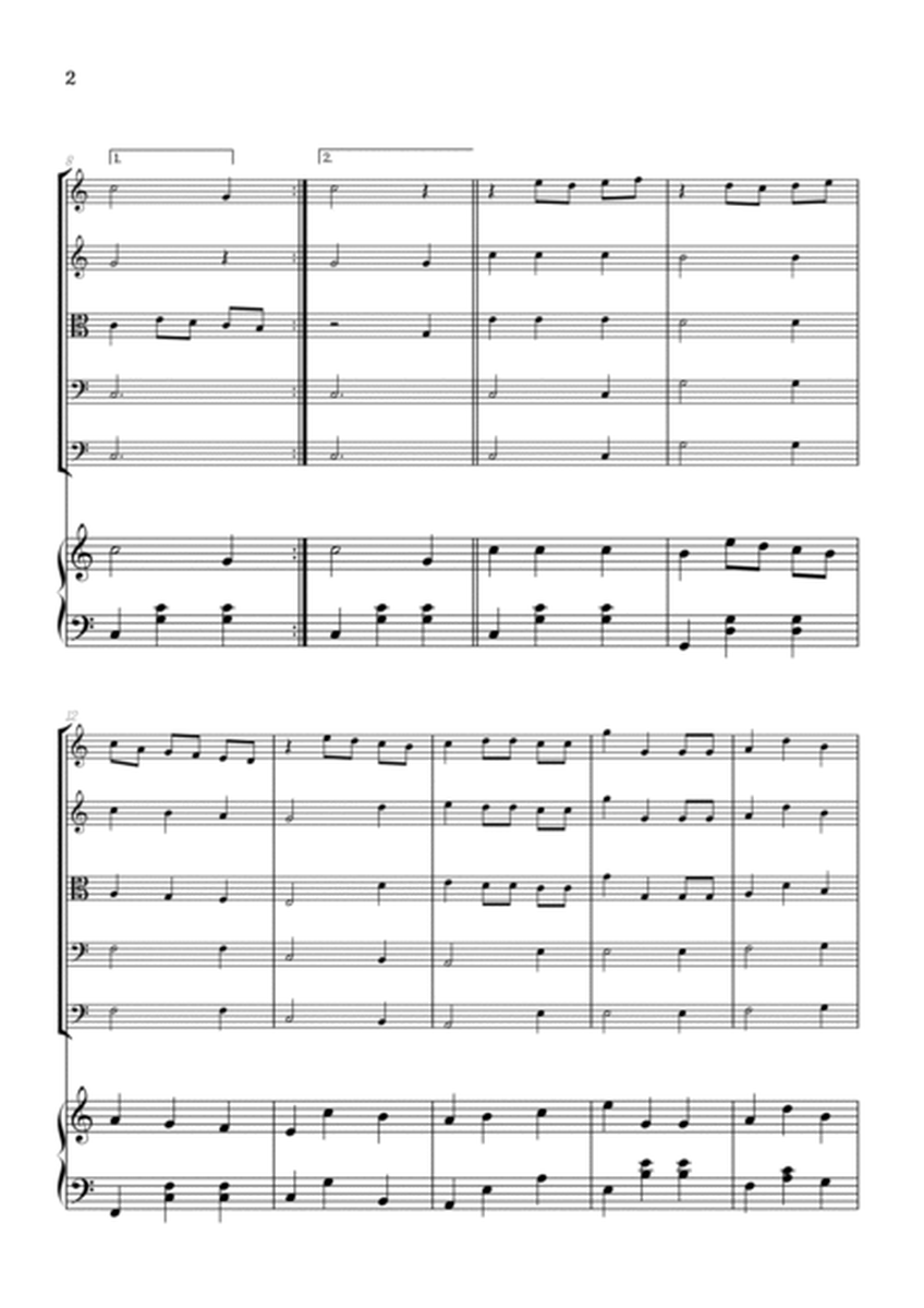 We Wish You a Merry Christmas for String Quintet & Piano • easy Christmas sheet music image number null