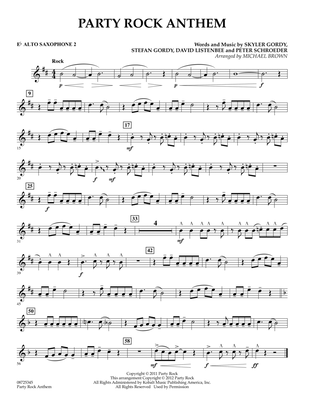 Party Rock Anthem - Eb Alto Saxophone 2