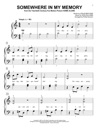 Somewhere In My Memory (from Home Alone) (arr. Phillip Keveren)