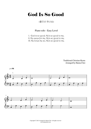 Book cover for God Is So Good - Christian Hymn [for Piano Solo /Easy]