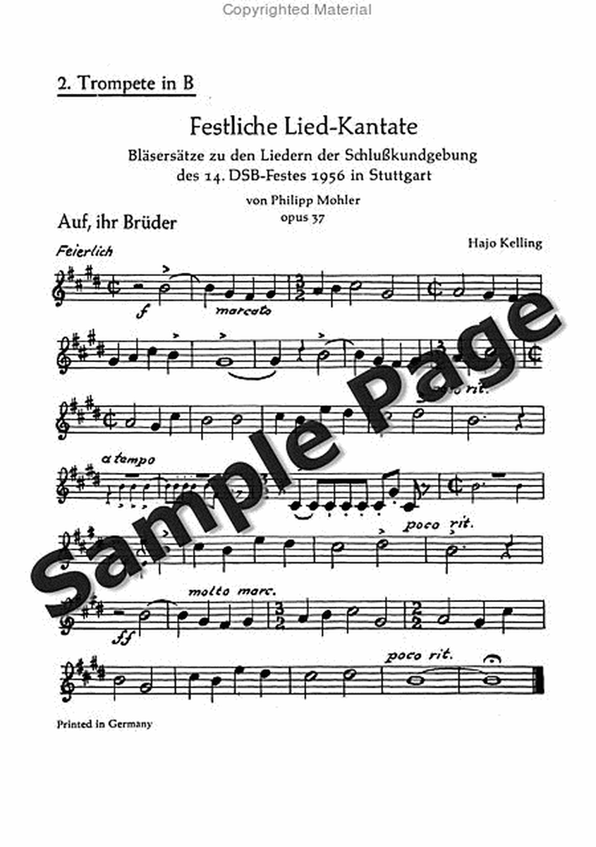 Festliche Liedkantate op. 37