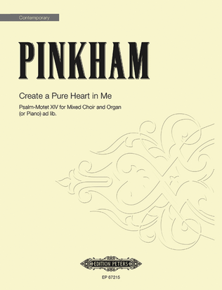 Book cover for Create a Pure Heart in Me (Psalm-Motet XIV)