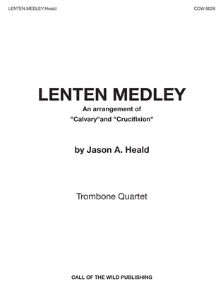 Book cover for Lenten Medley for four trombones