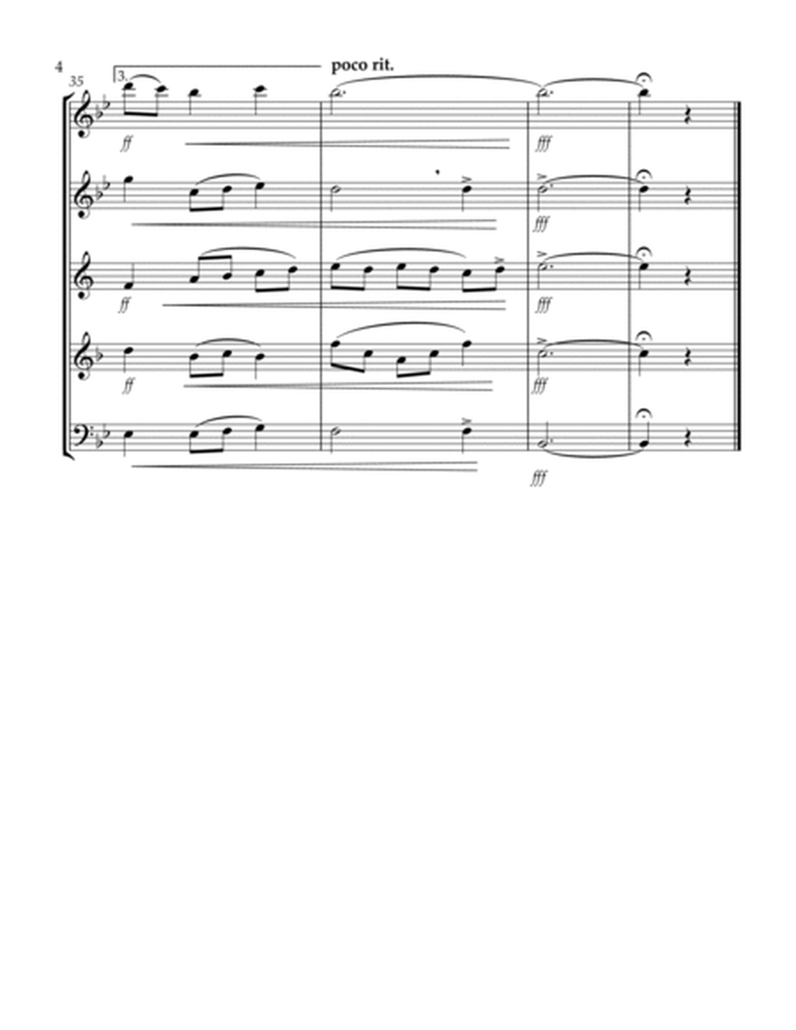 Thaxted (hymn tune based on excerpt from "Jupiter" from The Planets) (Bb) (Woodwind Quintet - 1 Flut image number null
