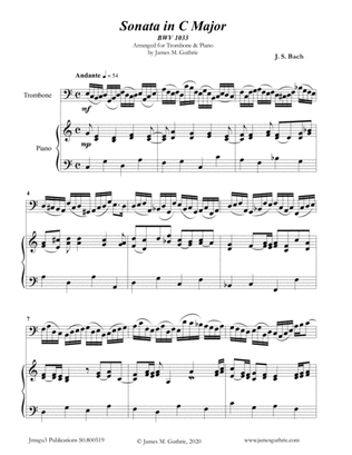 BACH: Sonata BWV 1033 for Trombone & Piano