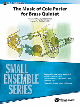 Book cover for The Music of Cole Porter for Brass Quintet