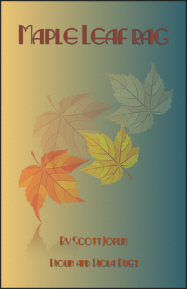 Book cover for Maple Leaf Rag, by Scott Joplin, Violin and Viola Duet