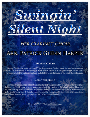 Book cover for Swingin' Silent Night - for Clarinet Choir