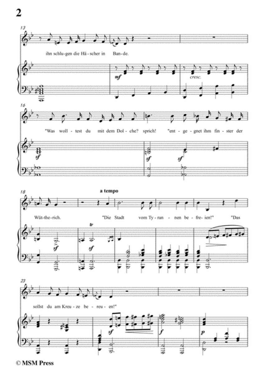Schubert-Die Bürgschaft(The Bond),D.246,in g minor,for Voice&Piano image number null