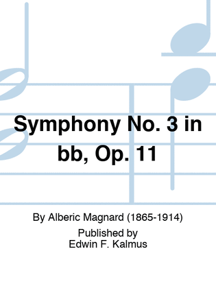 Book cover for Symphony No. 3 in bb, Op. 11