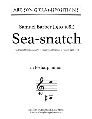 Sea-snatch, Op. 29, No. 6