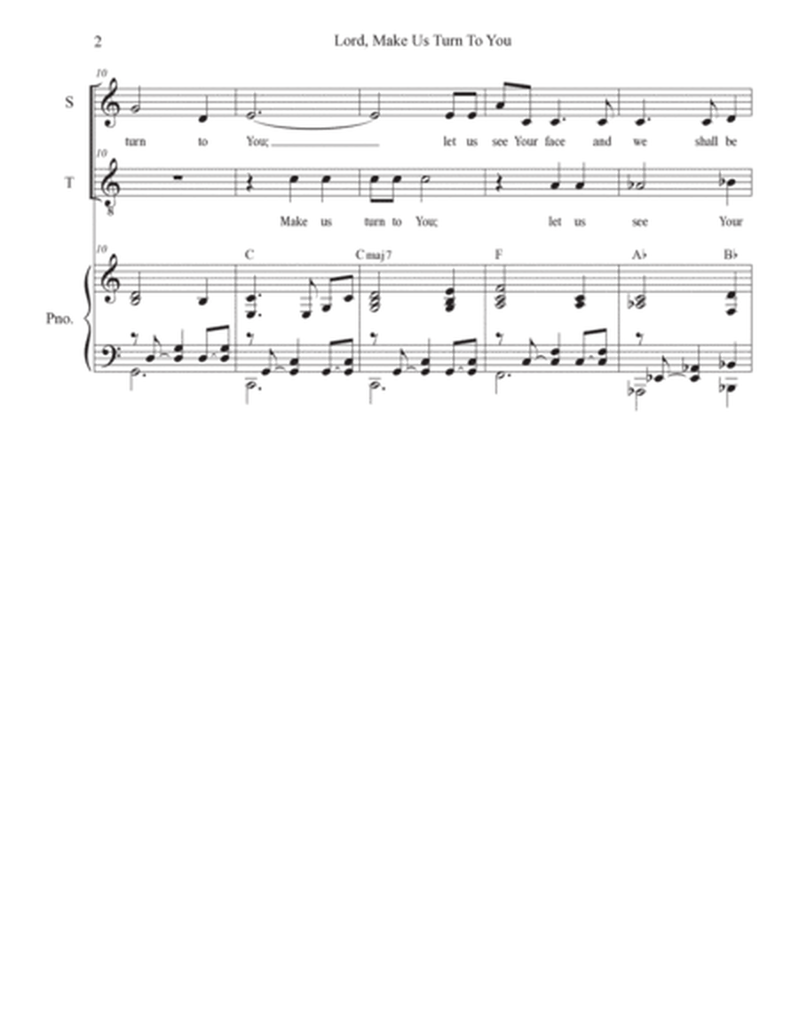 Lord, Make Us Turn To You (Psalm 80) (Duet for Soprano and Tenor solo) image number null