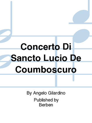 Book cover for Concerto di Sancto Lucio de Coumboscuro