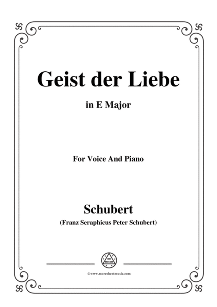 Schubert-Geist der Liebe,Op.118 No.1,in E Major,for Voice&Piano image number null