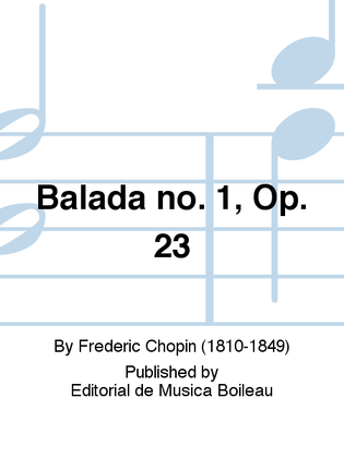 Book cover for Balada no. 1, Op. 23