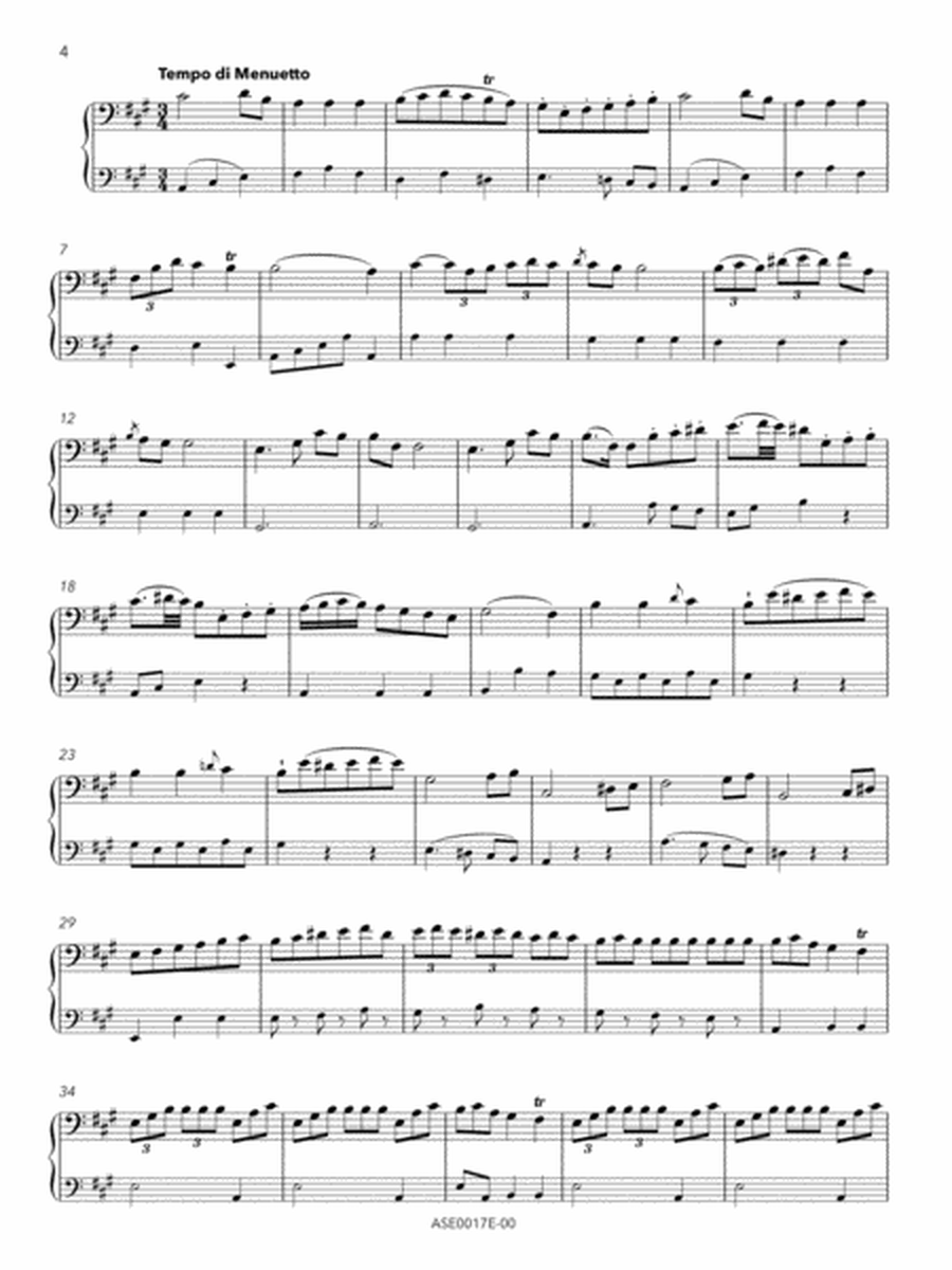 Sonata op. 40 no. 5 in A major for cello and basso