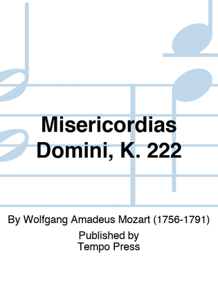 Book cover for Misericordias Domini, K. 222