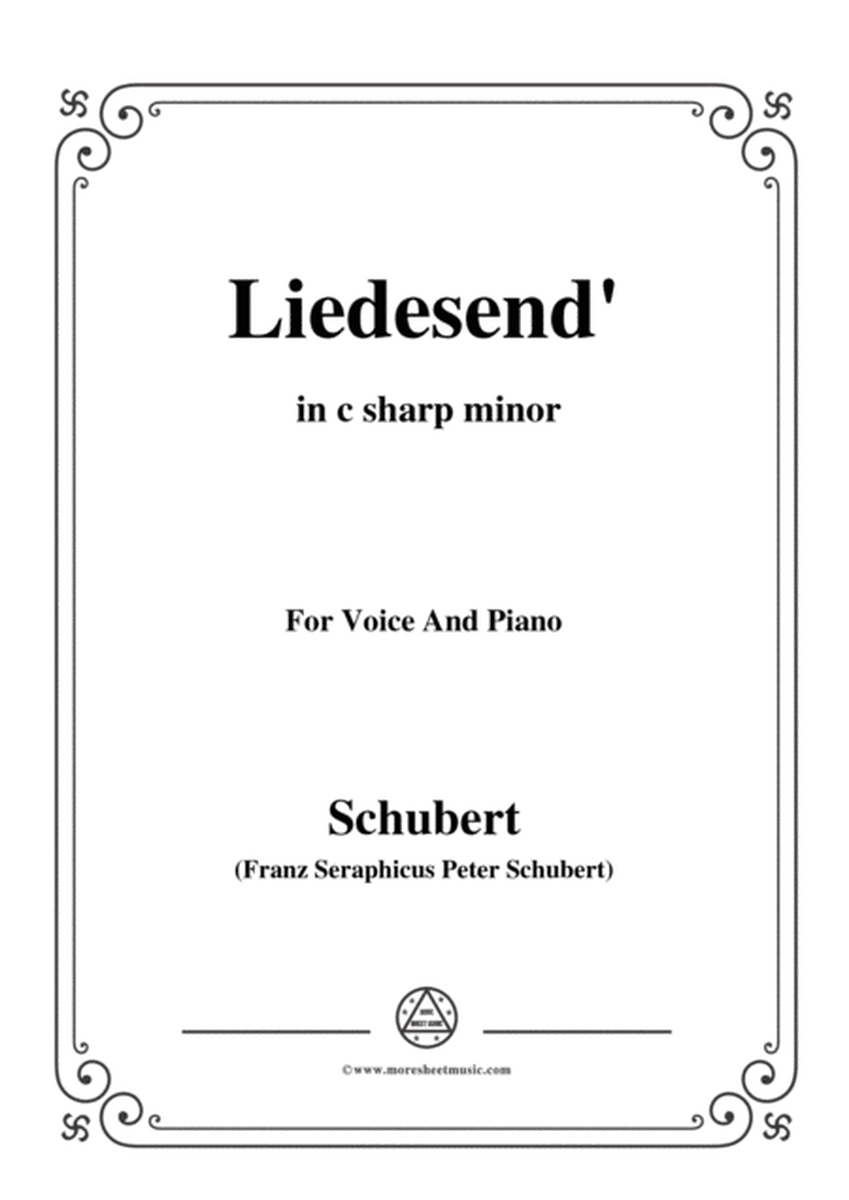 Schubert-Liedesend’,in c sharp minor,for Voice and Piano image number null