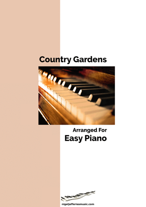 Book cover for Country Gardens arranged for easy piano
