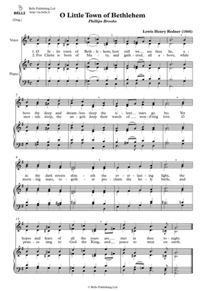 Book cover for O Little Town of Bethlehem (Duet) (Original key. G Major)