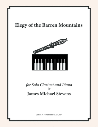 Book cover for Elegy of the Barren Mountains - Clarinet & Piano