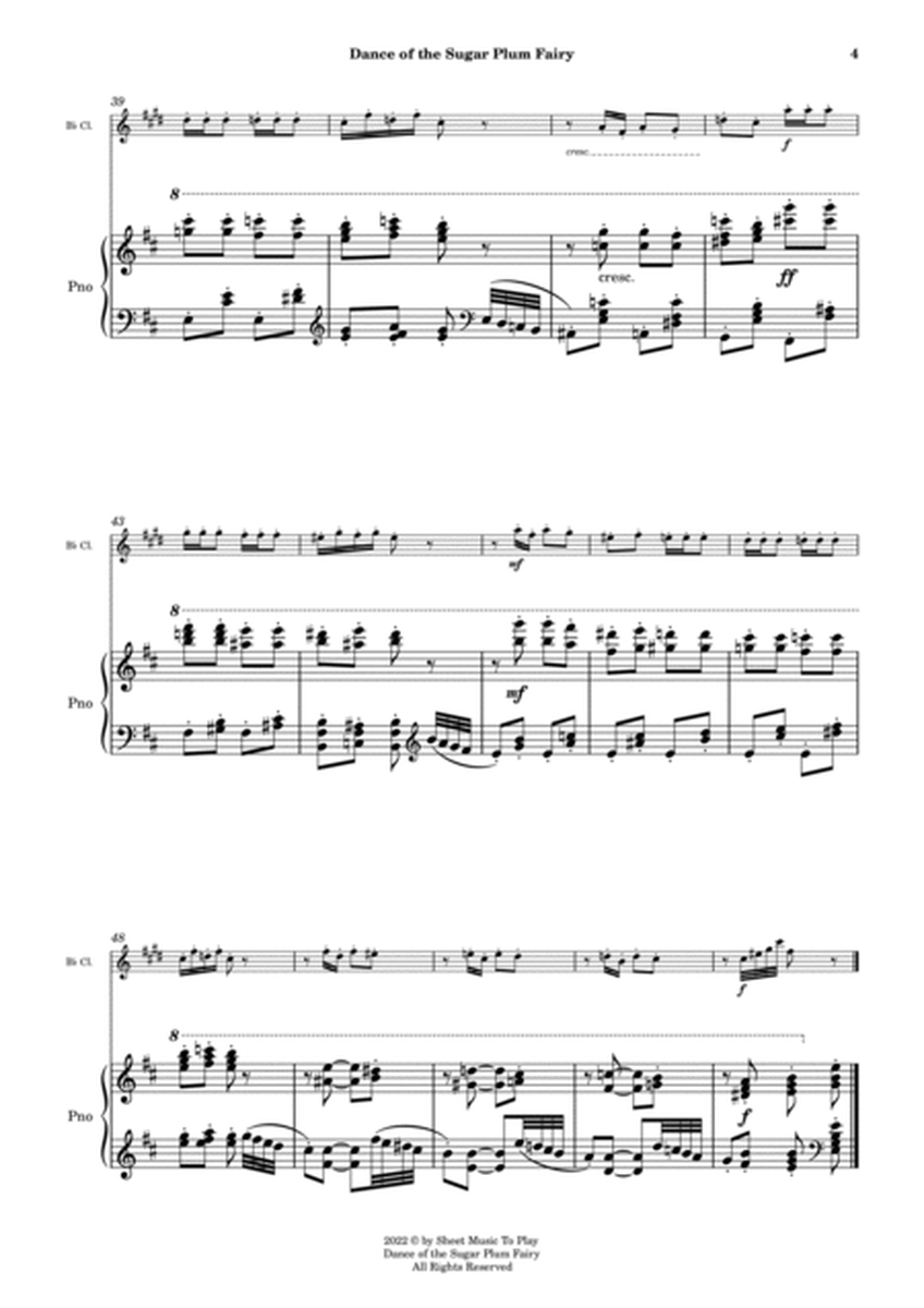 Dance of the Sugar Plum Fairy - Bb Clarinet and Piano (Full Score and Parts) image number null