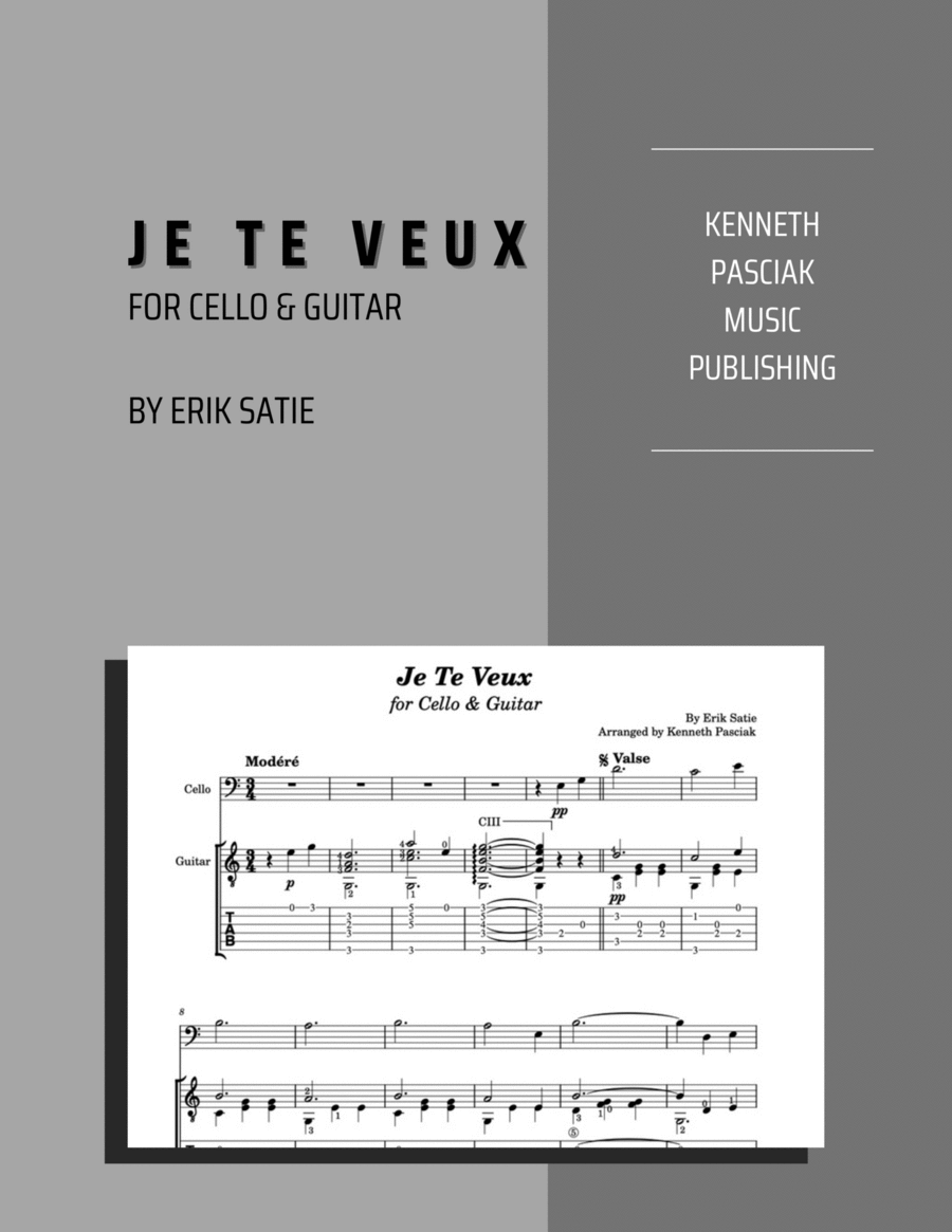 Je Te Veux (for Cello and Guitar) image number null