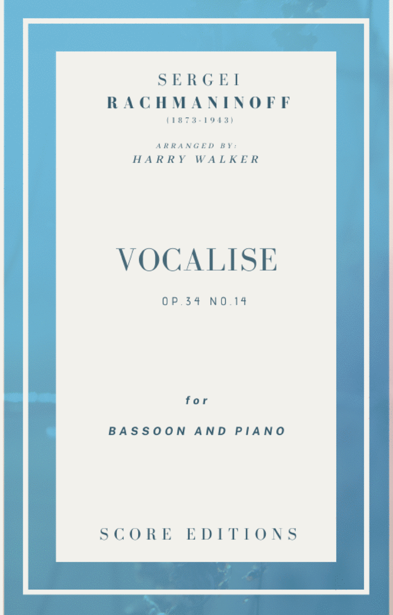 Vocalise (Rachmaninoff) for Bassoon and Piano image number null