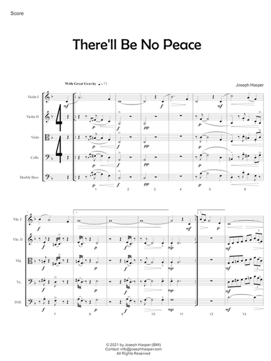 There'll Be No Peace (String Orchestra) image number null