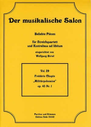 Book cover for Militär-Polonaise op. 40/1 (für Streichquartett)