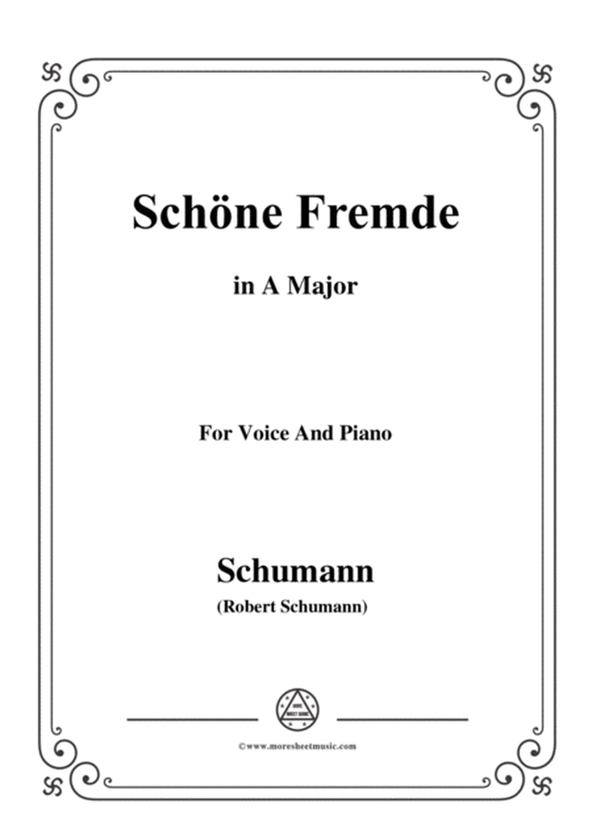 Schumann-Schöne Fremde,in A Major,for Voice and Piano image number null