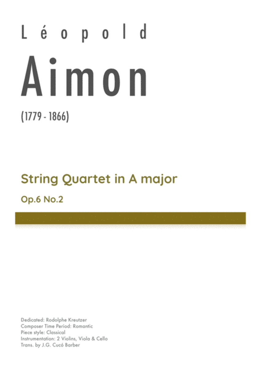 Aimon - String Quartet in A major, Op.6 No.2