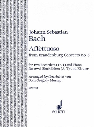 Book cover for Affetuoso A Minor from the V. Brandenburg Concerto, BWV 1050