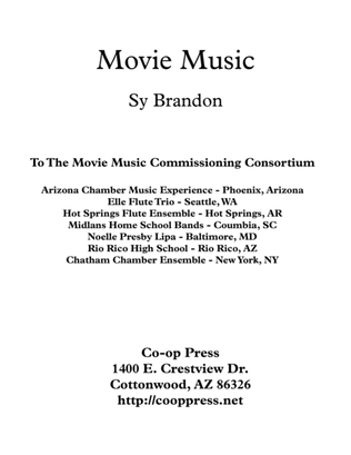 Book cover for Movie Music for Mixed Trio Bass Clef Instruments Version