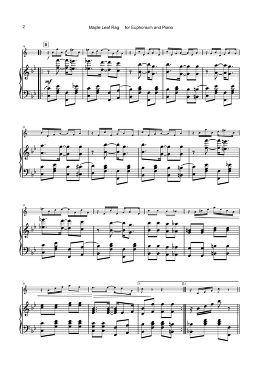 Maple Leaf Rag, by Scott Joplin, for Euphonium and Piano