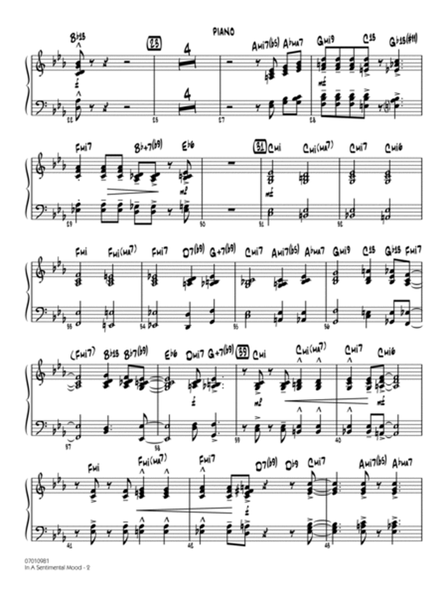 In a Sentimental Mood (arr. Mark Taylor) - Piano