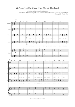 O Come Let Us Adore Him, Christ the Lord (Venite Adoremus Dominum) (Medley) - SATB and Piano