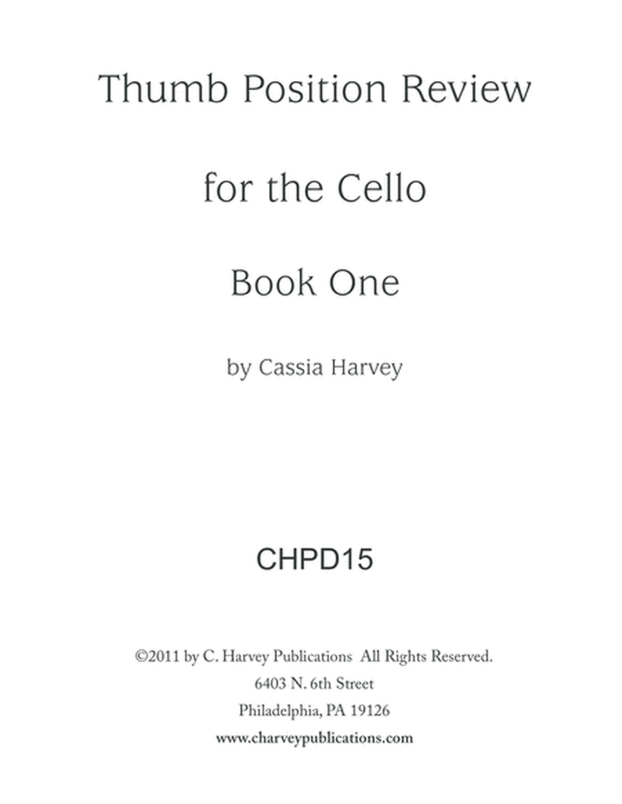 Thumb Position Review for the Cello, Book One