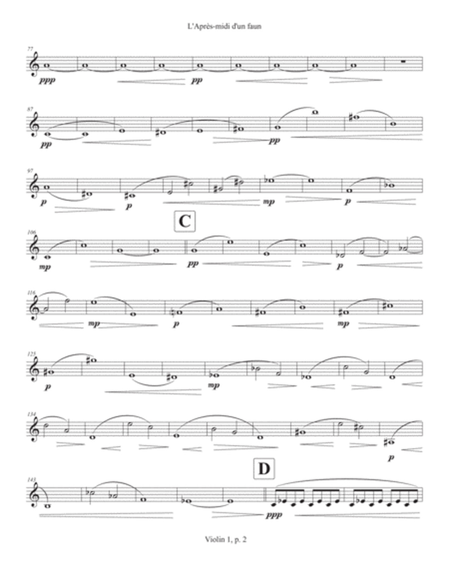 L'Après-midi d'un faun (2021) for soprano and string quartet, violin 1 part