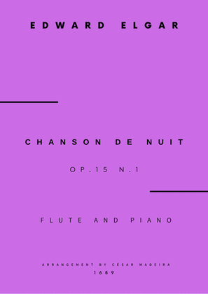 Book cover for Chanson De Nuit, Op.15 No.1 - Flute and Piano (Full Score)