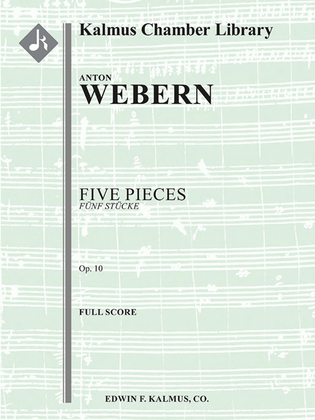 Book cover for Five Pieces (Fünf Stücke), Op. 10