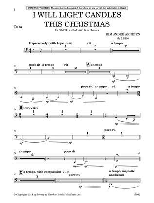 Book cover for I Will Light Candles This Christmas (Full Orchestration) - Tuba