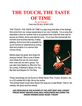 Book cover for THE TOUCH, THE TASTE OF TIME