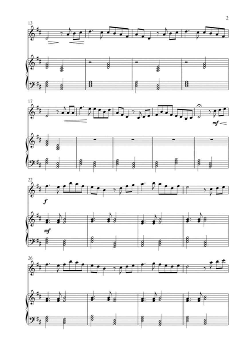 Danny Boy (Londonderry Air) for Violin and Piano. Easy to Intermediate in D major. image number null